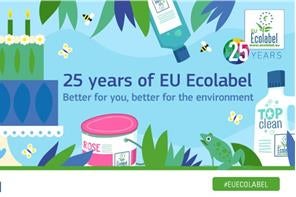 Logo per i 25 anni dalla nascita del marchio UE Ecolabel