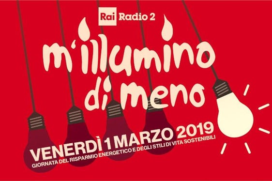 Locandina di M'illumino di Meno 2019 (fonte: sito web Rai Radio2)