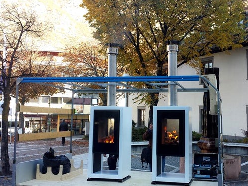 Praktische Vorführungen zum richtigen Heizen (Foto: Landesagentur für Umwelt und Klimaschutz)