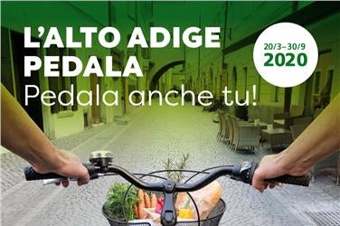 Manifesto dell'iniziativa Alto Adige pedala (Fonte: Green Mobility in seno alla STA - Strutture Trasporto Alto Adige SpA)