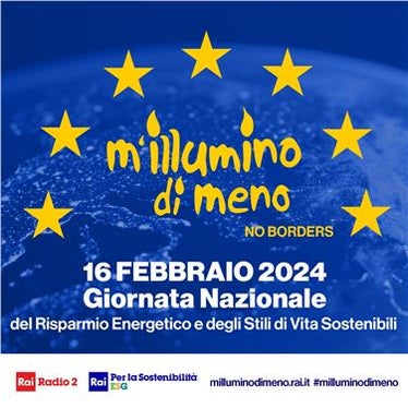 Flyer della campagna radiofonica M'illumino di meno 2024 (Fonte: https://www.rai.it/milluminodimeno/