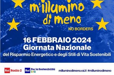 Flyer della campagna radiofonica M'illumino di meno 2024 (Fonte: https://www.rai.it/milluminodimeno/