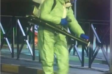 Desinfizierun von Straßenoberflächen und urbanen Freiflächen (Foto: GNews)