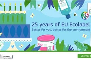 Logo für das 25jährige Jubiläum des Europäischen Umweltzeichens Ecolabel