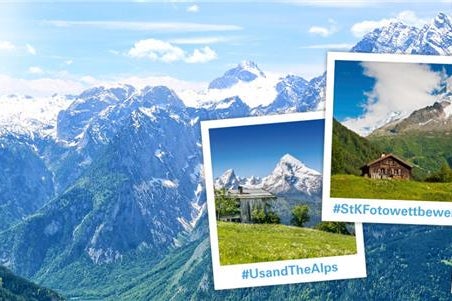 Startseite der Homepage des Fotowettbewerbes Us & the Alps