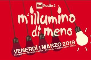 Flyer der Radiokampagne “M’illumino di Meno”; 2019 (Quelle: Homepage Rai Radio2)