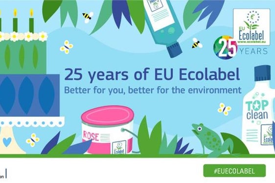 Logo für das 25jährige Jubiläum des Europäischen Umweltzeichens Ecolabel