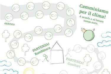 Per due settimane alunni delle scuole elementari possono raccogliere e applicare sull’apposito pass gli adesivi passi per il clima