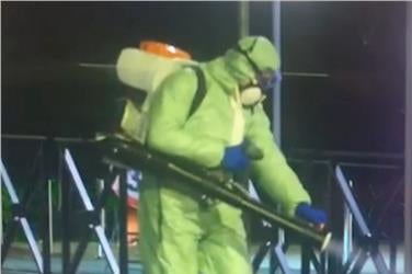 Disinfezione di strade e aree pubbliche (Foto: GNews)