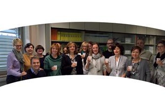 Il “gruppo web”; dell’Agenzia festeggia la messa online del nuovo portale (Foto: Agenzia provinciale per l’ambiente, E. Bucher, 2016)