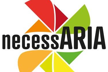 Logo del progetto nazionale „necessARIA“, finanziato dal Ministero della Salute nell'ambito del Piano Nazionale Complementare “Salute, Ambiente, Biodiversità, Clima”; (Fonte: Appa Bolzano)
