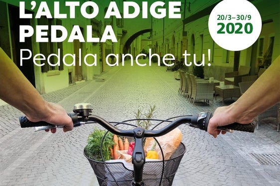 Manifesto dell'iniziativa Alto Adige pedala (Fonte: Green Mobility in seno alla STA - Strutture Trasporto Alto Adige SpA)