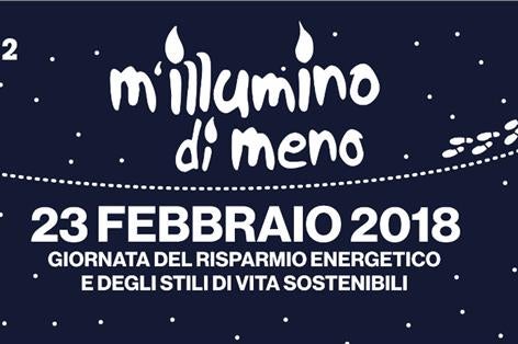 Banner der XIV Ausgabe der Radiokampagne „M'illumino di meno