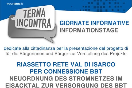 Flyer der Informationsveranstaltungen (Quelle: TERNA)