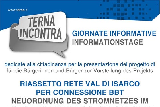 Flyer der Informationsveranstaltungen (Quelle: TERNA)