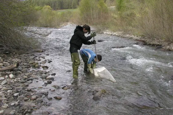 Makrozoobenthos - Beprobung des Makrozoobenthos (Foto: Landesagentur für Umwelt und Klimaschutz)
