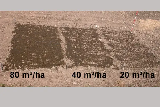 Unterschiedliche Düngungsgrade (Foto: Land- und Forstwirtschaftliches Versuchszentrum Laimburg, A. Kasal)