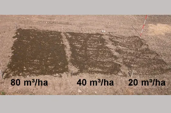 Unterschiedliche Düngungsgrade (Foto: Land- und Forstwirtschaftliches Versuchszentrum Laimburg, A. Kasal)