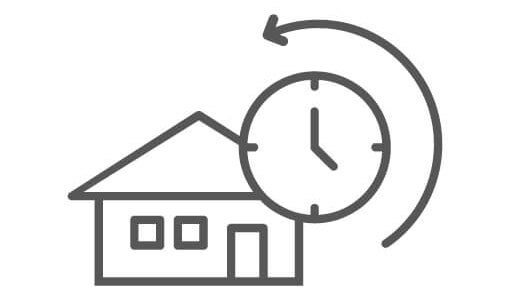 House and clock icon