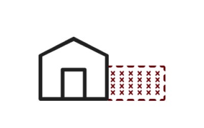 Icon of house with proposed extension