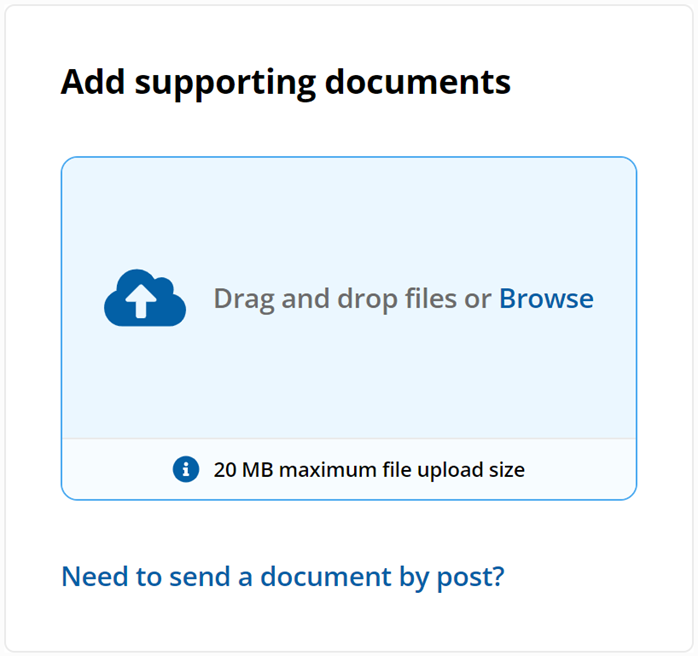 Add supporting documents box from the planning application service