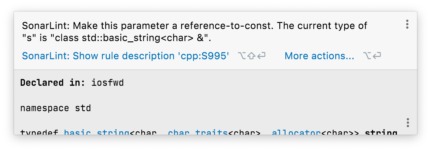 cpp-analysis-sonarlint