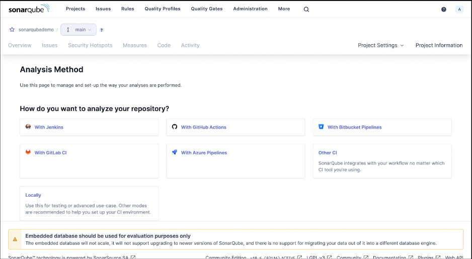 sonarqube analysis method