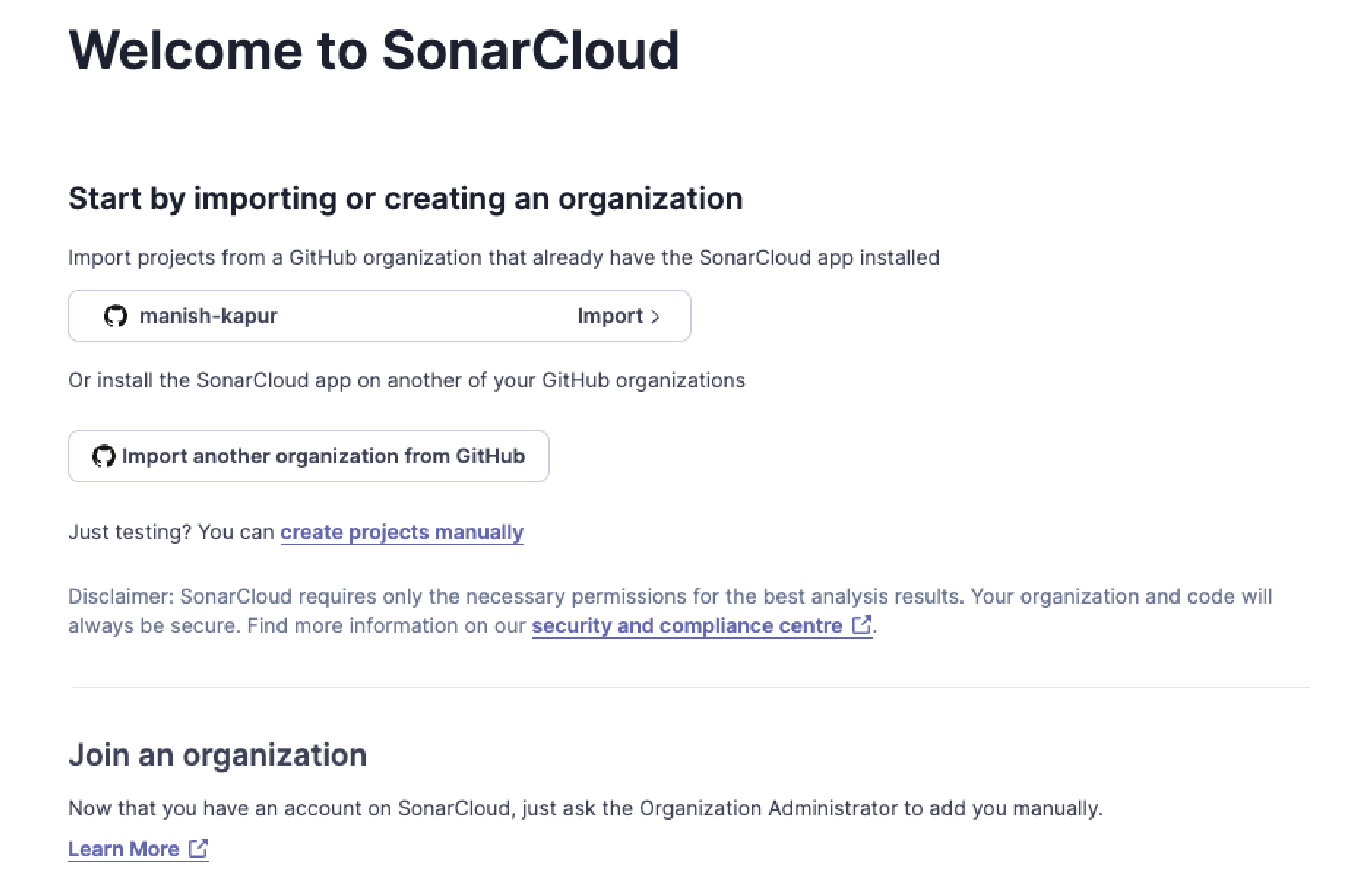 welcome to sonarcloud image dashboard