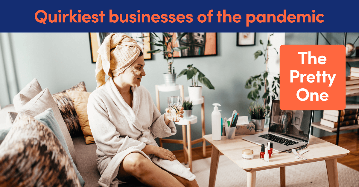 A woman in a dressing gown and hair towel enjoying a pamper evening 