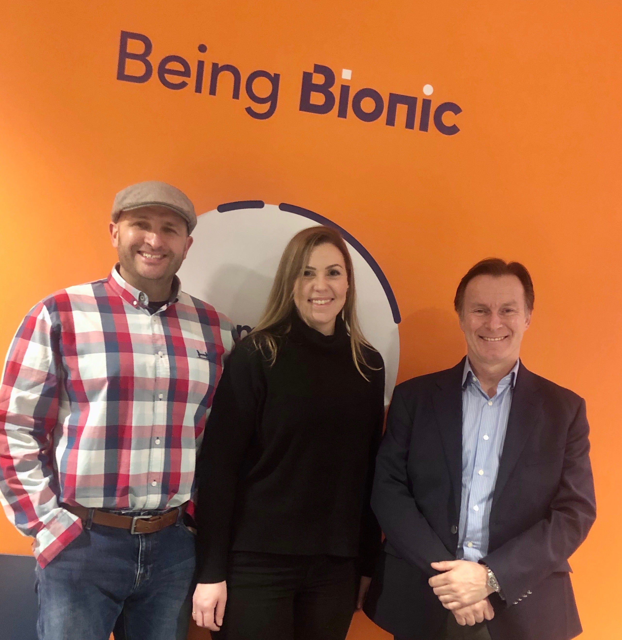 Mark and members of the Flat Cap Coffee Roasting Co. in the Bionic offices