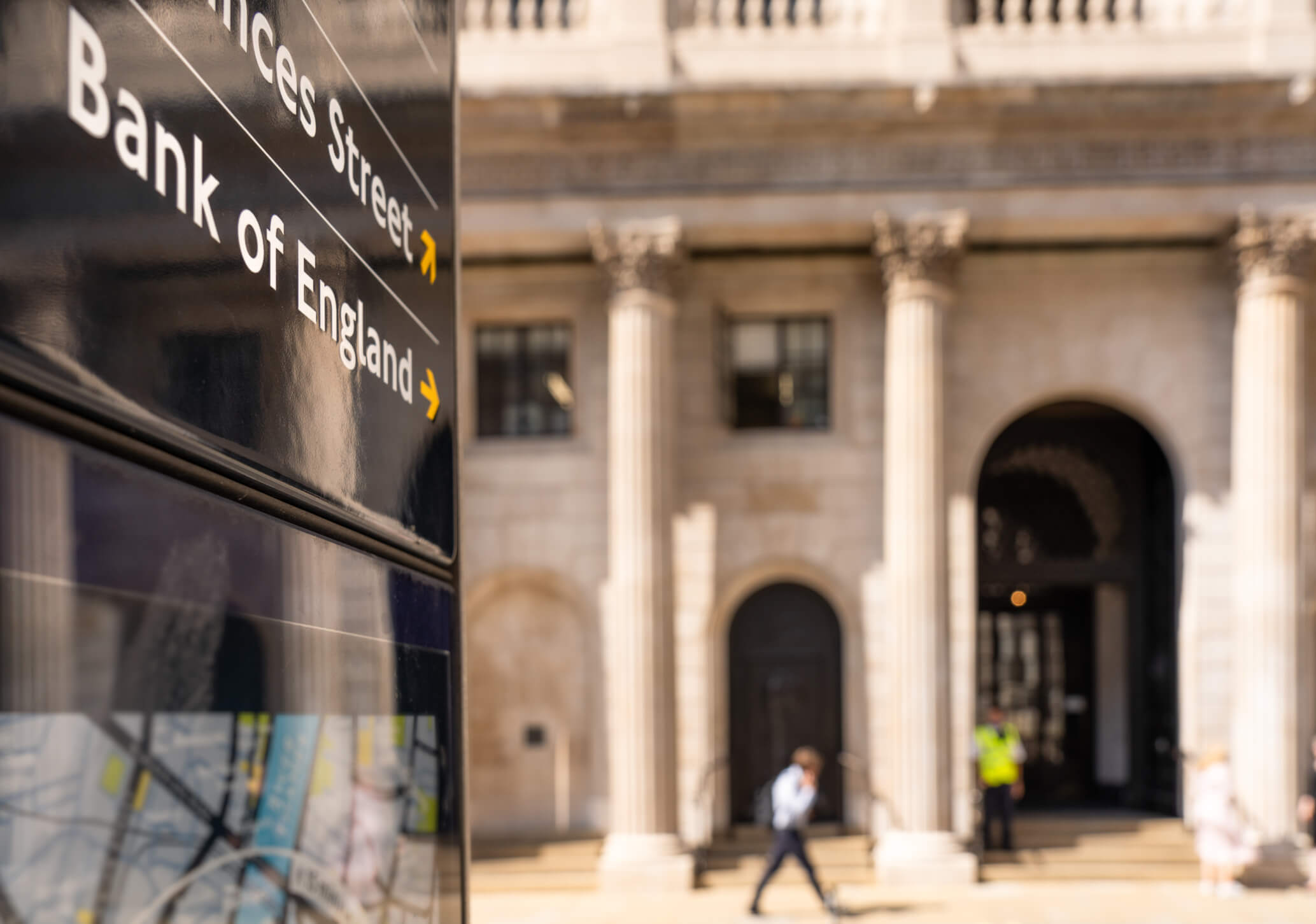A sign outside the Bank of England building in London. The B of E has increased interest rates for 14 months straight and it's making life harder for small business owners.