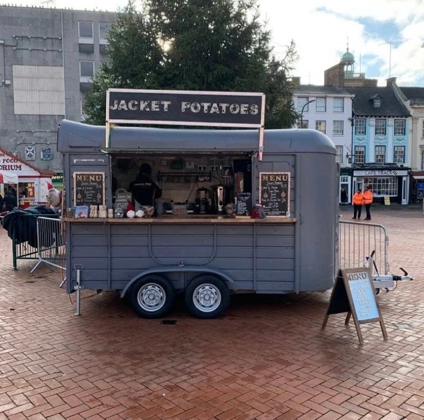 The J'Nik's van out and about in Northampton town centre selling jacket potatoes 
