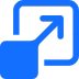 A blue and black logo