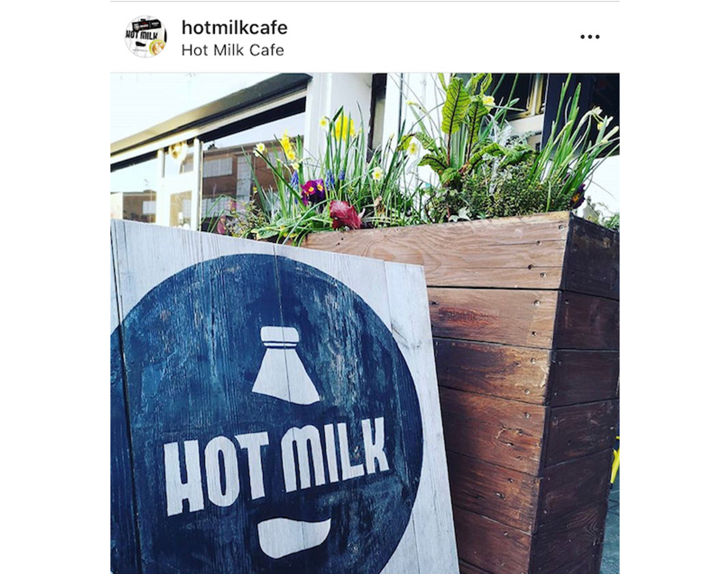 Hot Milk Cafe Instagram post
