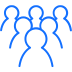 A group of blue people