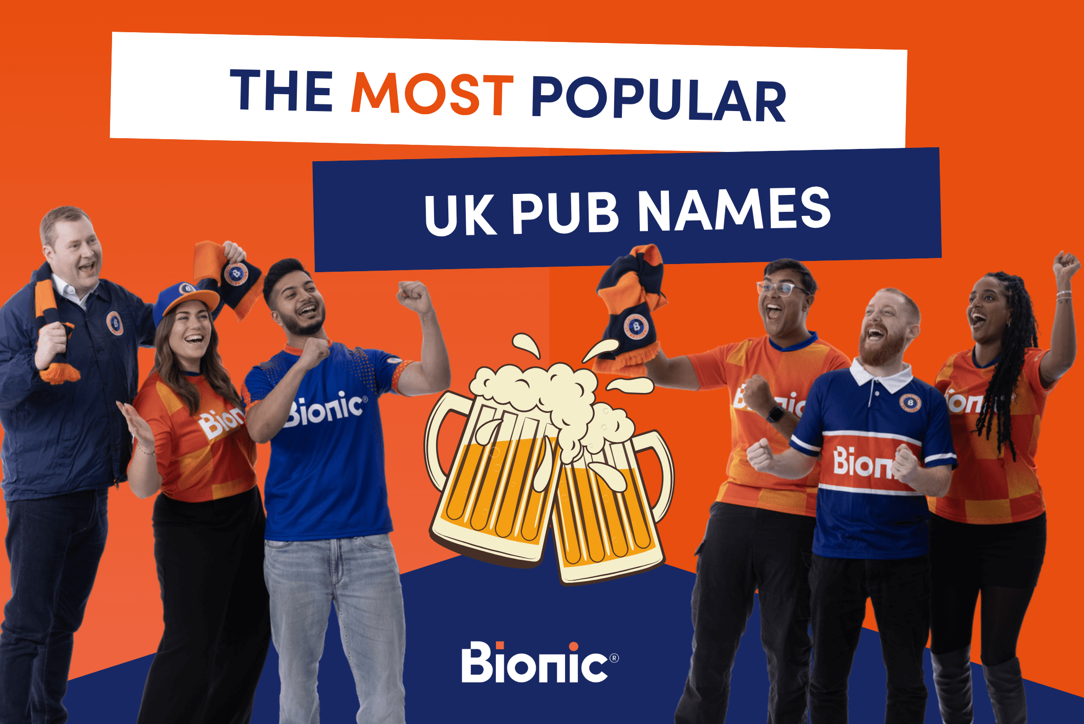 The most popular UK pub names report by Bionic