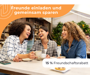 Lade Freunde ein und erhaltet 15 % Freundschaftsrabatt.