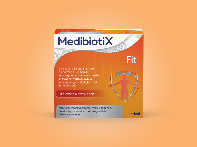 Orangene Medibiotix Fit Packung.