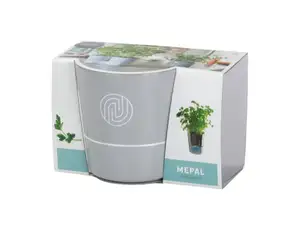 Mepal Kräutertopf mit ENTDECKE DEIN NEO-Logo in der Verpackung