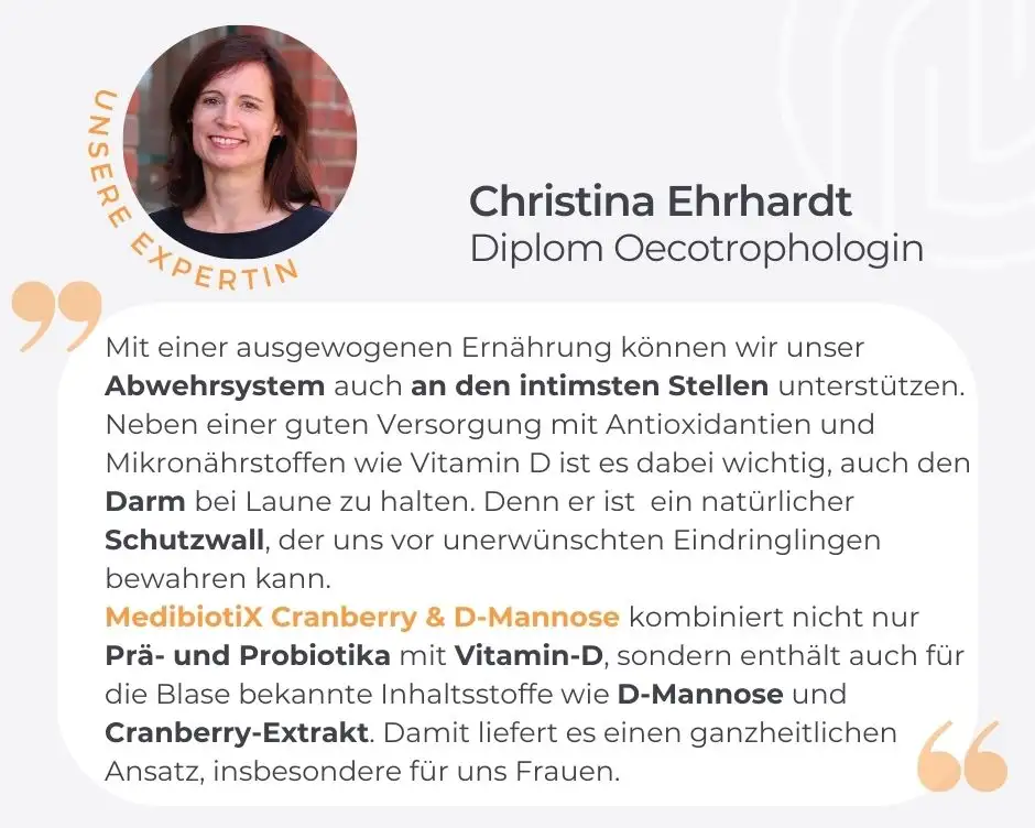 Kommentar einer Ernährungswissenschaftlerin in einer Sprechblase.