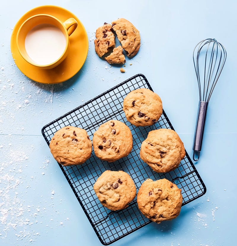 Cookies on a cooling rack