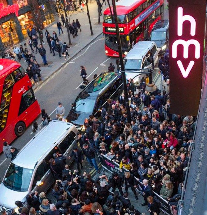 hmv live event at their Oxford Street store
