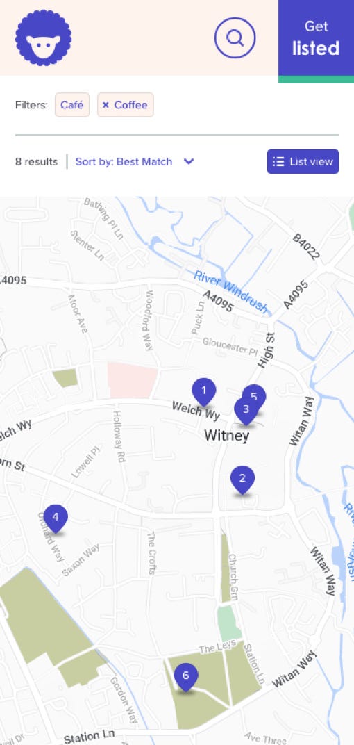 Indie Witney Mobile Map Two