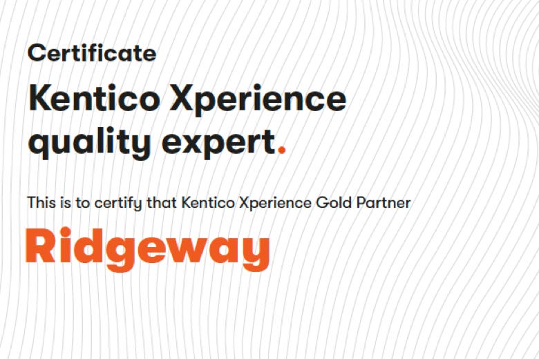 Kentico PQA certificate 