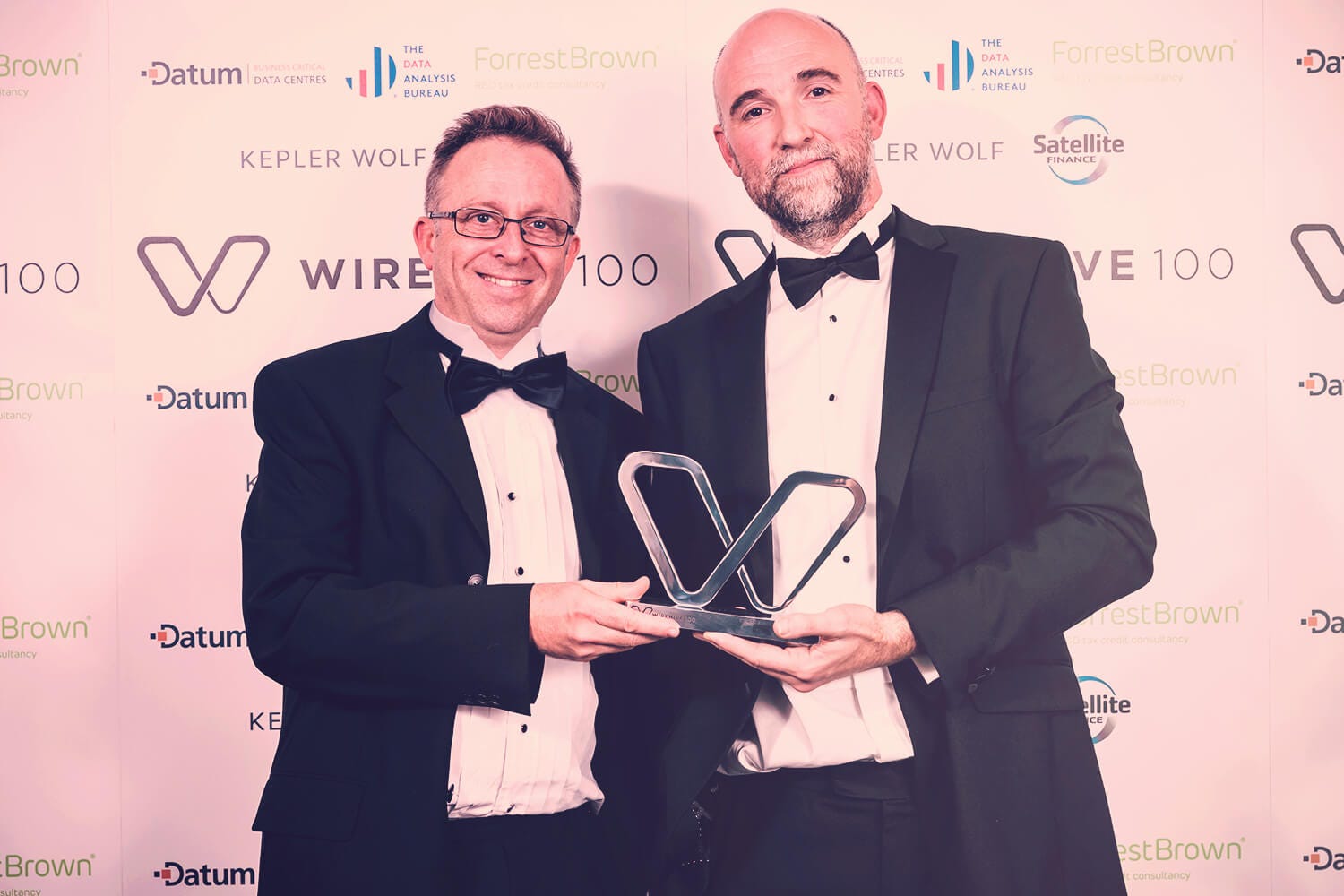 Simon and Graeme receiving Wirehive 100 Award
