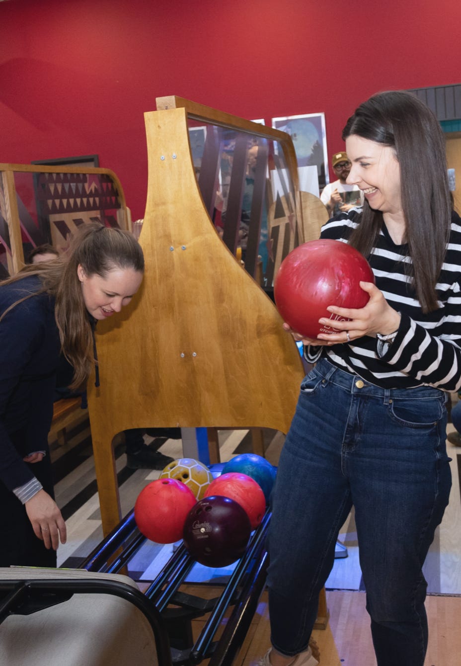 Ridgeway team playing bowling