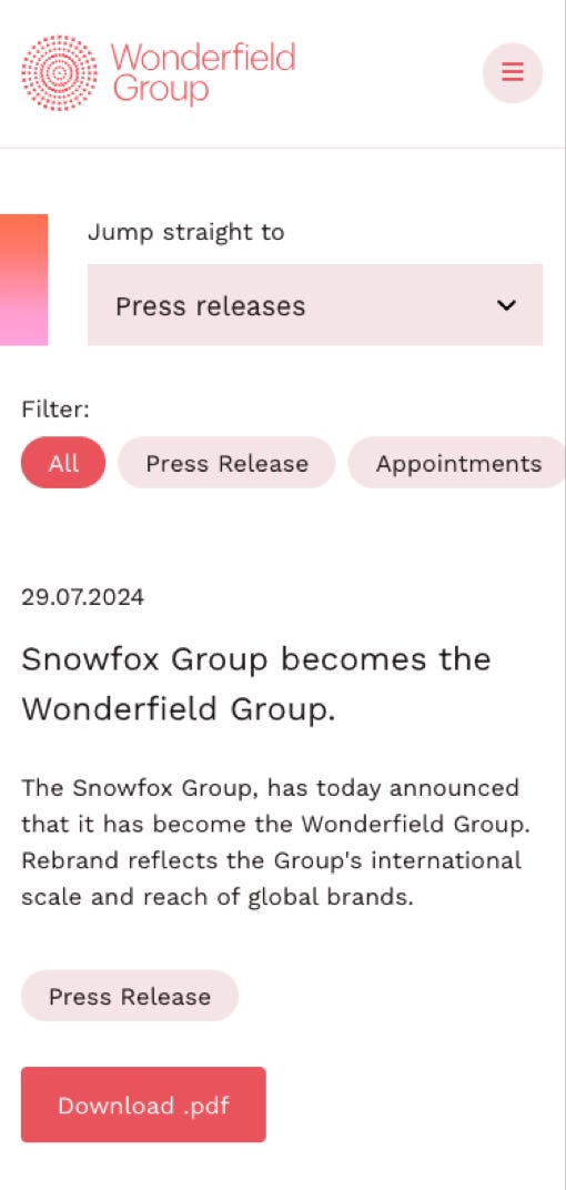 Mobile Image Wonderfield Group PR Release