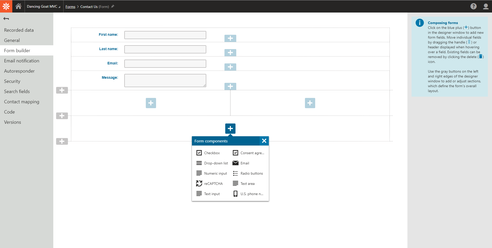 MVC Form Builder