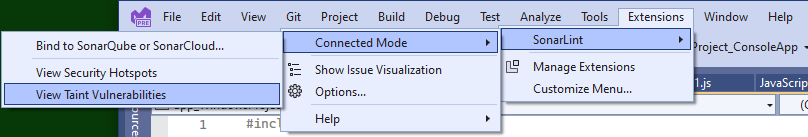 You can manually reopen the SonarLint taint vulnerability tool window using the Visual Studio navigation bar.