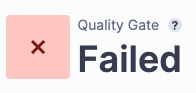 Banner when the quality gate has failed.